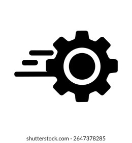 Gear setting icon cog containing wheel isolated on white background, icon for app 