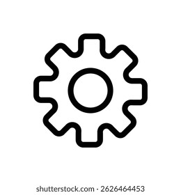 Gear setting icon, containing Cog wheel isolated on white background, icon for app or web site, gear vector illustration