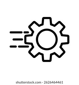 Gear setting icon, containing Cog wheel isolated on white background, icon for app or web site, gear vector illustration
