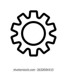 Gear setting icon, containing Cog wheel isolated on white background, icon for app or web site, gear vector illustration