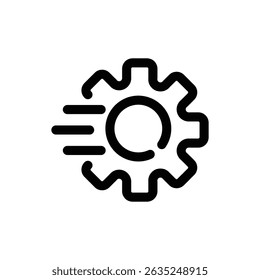 Gear setting icon, containing Cog wheel isolated on white background, icon for app or web site, gear vector illustration