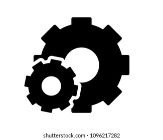gear setting icon design illustration,glyph style design, designed for web and app