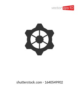 Gear Setting Icon Design Vector