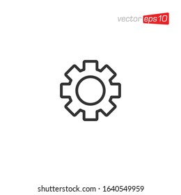 Gear Setting Icon Design Vector