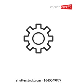 Gear Setting Icon Design Vector
