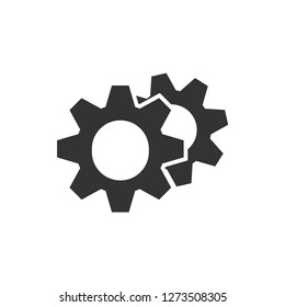 Gear setting icon graphic design template illustration