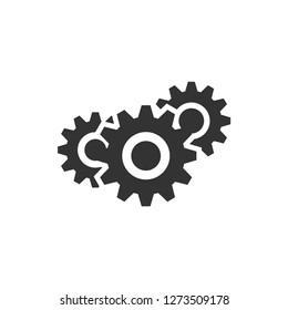Gear setting icon graphic design template illustration