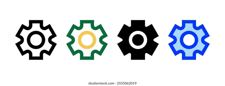 Gear Setting Icon. linear style sign for mobile concept and web design. Outline vector icon. Symbol, logo illustration. Vector