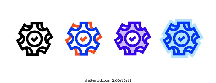 Gear Setting Icon. linear style sign for mobile concept and web design. Outline vector icon. Symbol, logo illustration. Vector