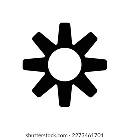 Gear or Setting icon, Outline style, isolated on white Background.