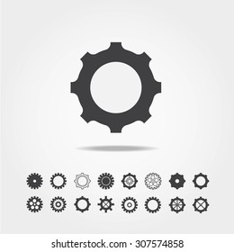 gear setting icon set