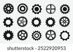 Gear setting icon set. Cog wheel icon. Gear wheel icons. Gear setting icon collection. Setting Icons Mega Bundle. Gear icon line, thin, vector, set, icons, design.