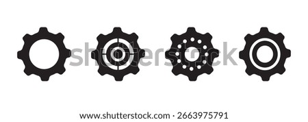 Gear setting icon set. Cog wheel icon. Gear wheel icons. Gear setting icon collection. Setting Icons Mega Bundle. Gear icon line, thin, vector, set, icons, design.