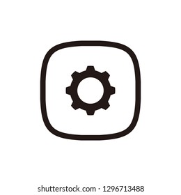 Gear setting icon sign symbol