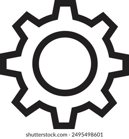 Gear setting icon sign symbol flat logo vector illustrations stroke line art