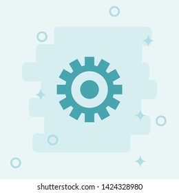 Gear Setting Icon. Simple icon, blue colored icon illustration. 