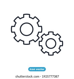 gear setting icon. statistics, analytics symbol template for graphic and web design collection logo vector illustration