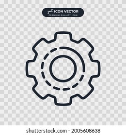 plantilla de símbolo de icono de configuración de engranajes para el logotipo de colección de diseño gráfico y web ilustración vectorial