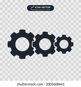 gear setting icon symbol template for graphic and web design collection logo vector illustration