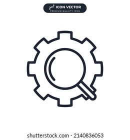 plantilla de símbolo de icono de configuración de engranajes para el logotipo de colección de diseño gráfico y web ilustración vectorial