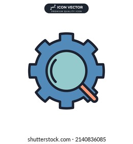 gear setting icon symbol template for graphic and web design collection logo vector illustration