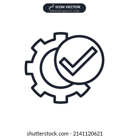 gear setting icon symbol template for graphic and web design collection logo vector illustration