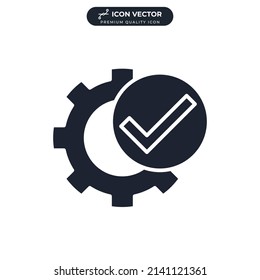 gear setting icon symbol template for graphic and web design collection logo vector illustration