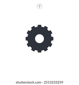 Gear setting icon symbol vector illustration isolated on white background