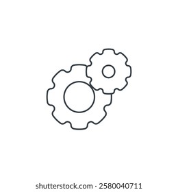 Gear Setting icon symbol vector illustration isolated on white background
