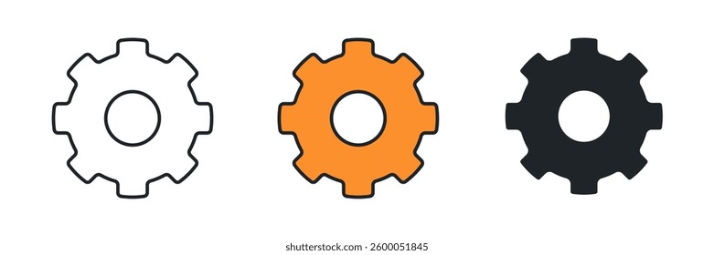 Gear Setting icon symbol vector illustration isolated on white background
