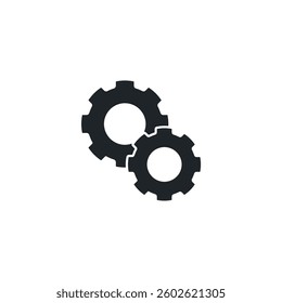 Gear Setting icon symbol vector illustration isolated on white background