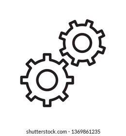 gear setting icon vector
