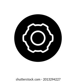 Gear setting icon vector glyph rounded style