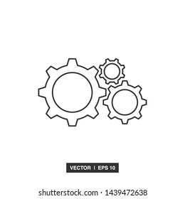 gear setting icon vector illustration