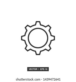 gear setting icon vector illustration