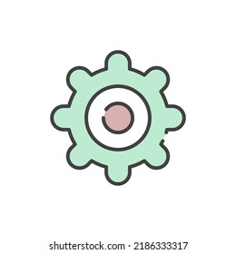 gear, setting icon vector illustration logo template for many purpose. Isolated on white background. full color cartoon
