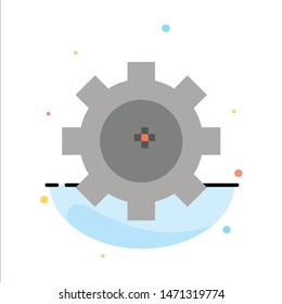 Gear, Setting Lab, Chemistry Abstract Flat Color Icon Template. Vector Icon Template background