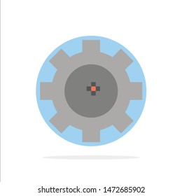 Gear, Setting Lab, Chemistry Abstract Circle Background Flat color Icon