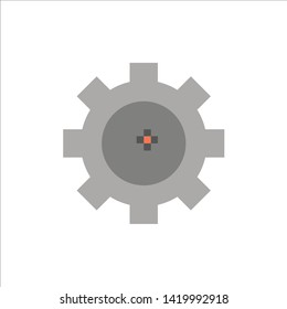 Gear, Setting Lab, Chemistry  Flat Color Icon. Vector icon banner Template