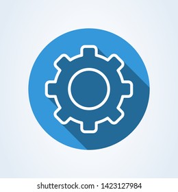 Gear setting. Line art Simple vector modern icon design illustration.