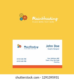 Gear setting  logo Design with business card template. Elegant corporate identity. - Vector