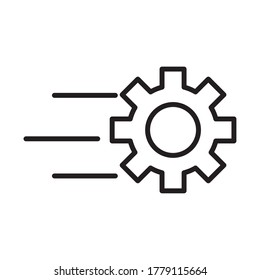 diseño de ilustración de vector de icono aislado de máquina de ajuste de engranajes
