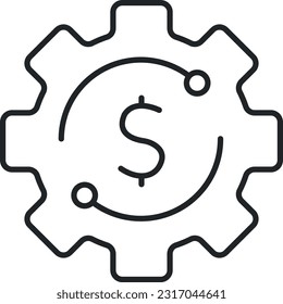 Dinero de ajuste de engranajes Set está diseñado con imágenes adecuadas para todo el dinero financiero y la inversión