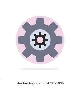 Gear, Setting, Motivation Abstract Circle Background Flat color Icon