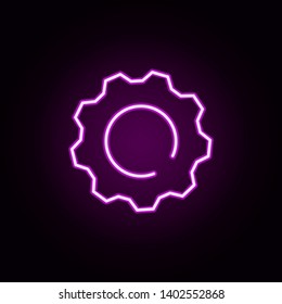 gear, setting neon icon. Elements of stratup set. Simple icon for websites, web design, mobile app, info graphics