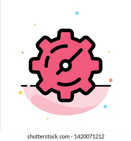 Gear, Setting, Timer Abstract Flat Color Icon Template