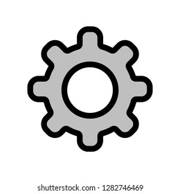 gear setting two color favorite icon vector