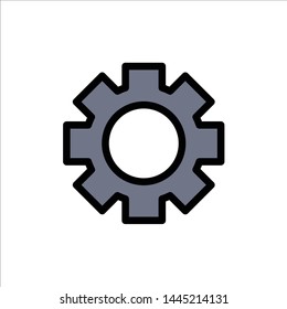Gear, Setting, Wheel  Flat Color Icon. Vector icon banner Template