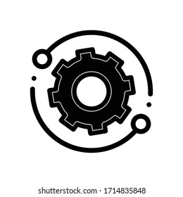 gear setting wheel technology icon vector illustration
