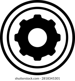Gear Settings - black on transparent inset
